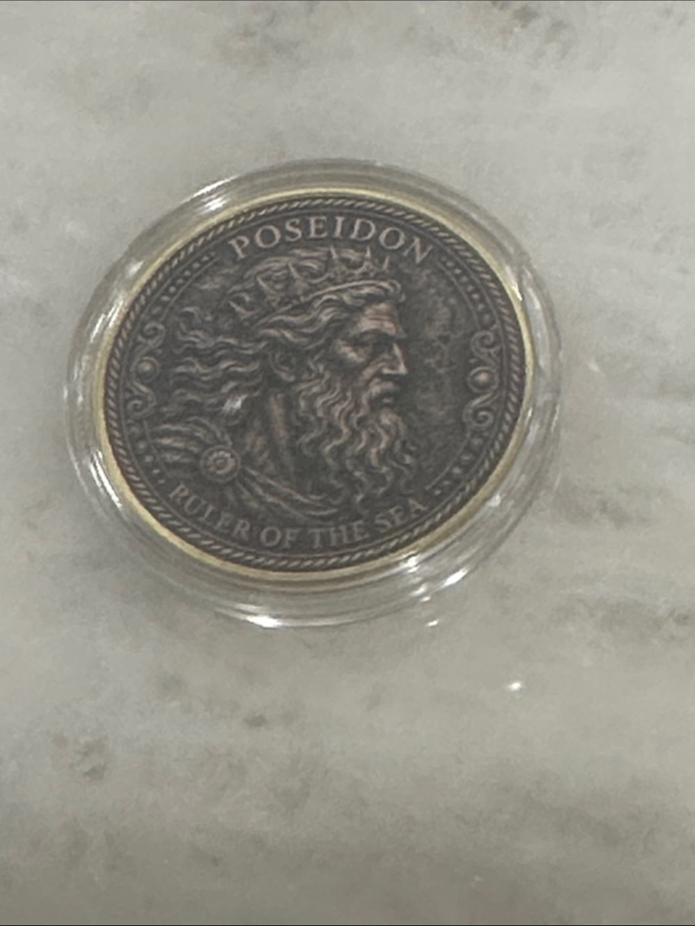 Poseidon Coin - Two-Tone Bronze and Gold